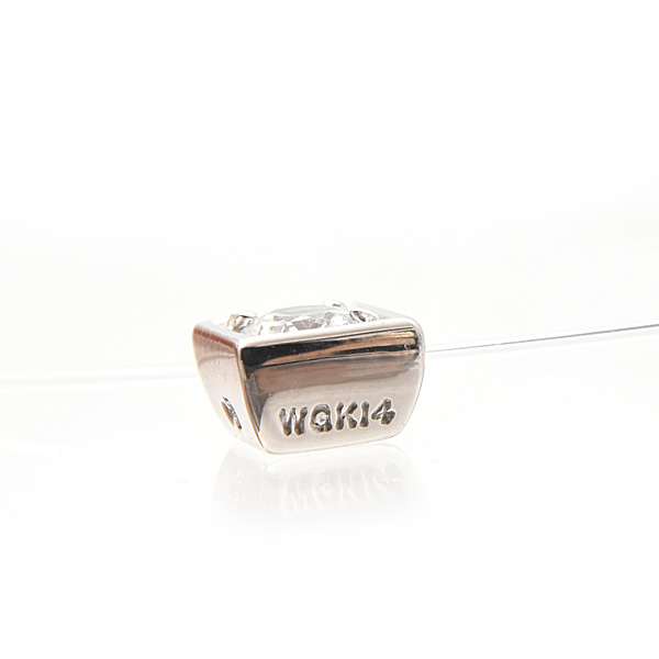 タサキ ネックレス レディース K18WG K14WG 1Pクリアストーン付きペンダントネックレス TASAKI 中古