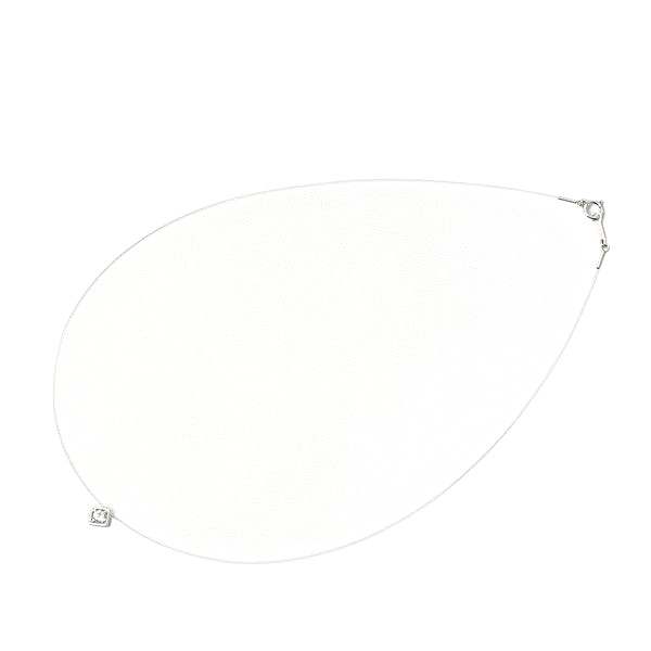 タサキ ネックレス レディース K18WG K14WG 1Pクリアストーン付きペンダントネックレス TASAKI 中古
