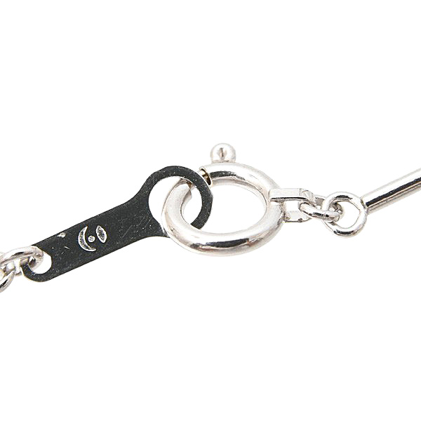タサキ ネックレス レディース K18WG K14WG 1Pクリアストーン付きペンダントネックレス TASAKI 中古