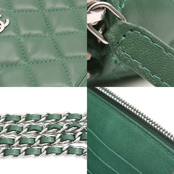 シャネル バッグ レディース マトラッセ チェーンウォレット 2WAY ラムスキン グリーン CHANEL 中古