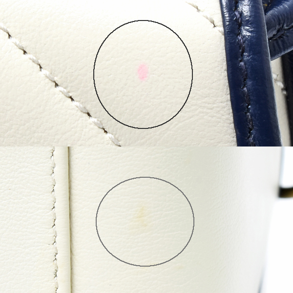 グッチ バッグ レディース GGマーモント ミニトップハンドルバッグ ショルダーバッグ アイボリー カーフ 583571 GUCCI 中古