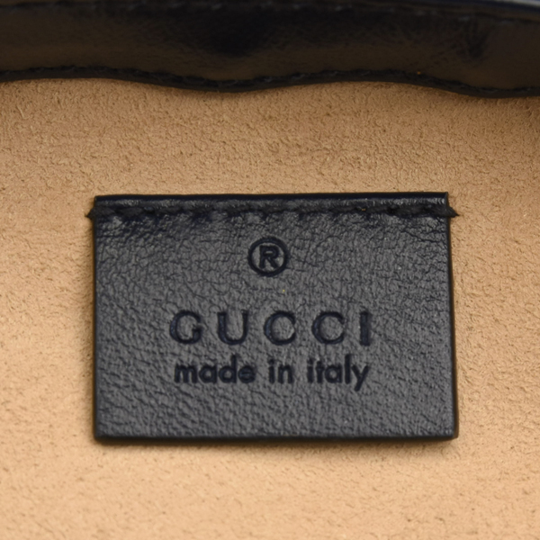 グッチ バッグ レディース GGマーモント ミニトップハンドルバッグ ショルダーバッグ アイボリー カーフ 583571 GUCCI 中古