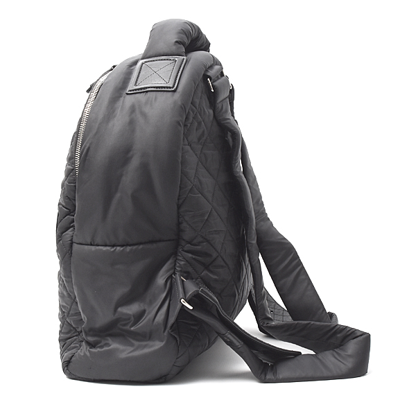 シャネル バッグ レディース コココクーン マトラッセ バックパック リュック ナイロン ブラック CHANEL 中古