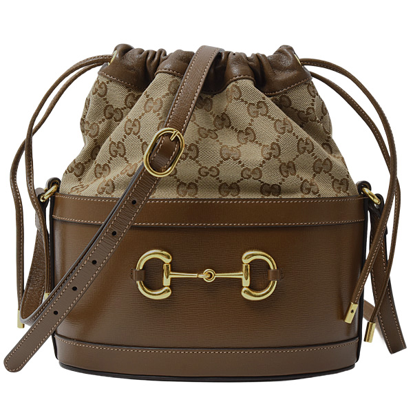 グッチ バッグ レディース ホースビット 1955 バケットバッグ ショルダー GGキャンバス GUCCI 602118 中古