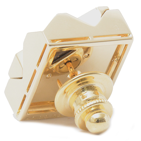 ミキモト ブローチ メンズ 三角 ウッド ダイヤモンド ブローチ タイタック イエローゴールド MIKIMOTO K18YG D:0.25ct【中古】