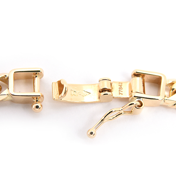 喜平 ブレスレット K18 6面カット ダブル 10g 18cm 造幣局検定刻印入 メンズ レディース チェーン イエローゴールド YG 中古