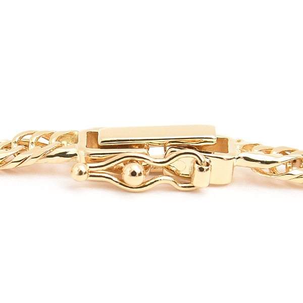 喜平 ネックレス K18 8面カット トリプル 12g 50cm 造幣局検定刻印入 メンズ レディース チェーン イエローゴールド YG 中古