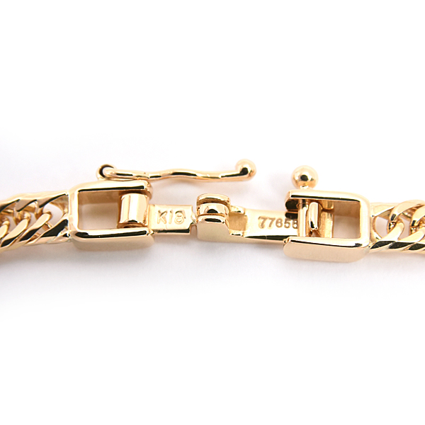 喜平 ネックレス K18 8面カット トリプル 12g 50cm 造幣局検定刻印入 メンズ レディース チェーン イエローゴールド YG 中古