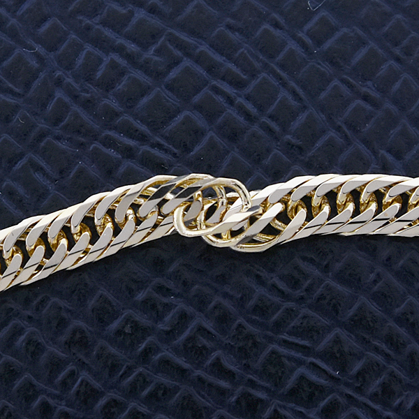 喜平 ネックレス K18 8面カット トリプル 12g 50cm 造幣局検定刻印入 メンズ レディース チェーン イエローゴールド YG 中古