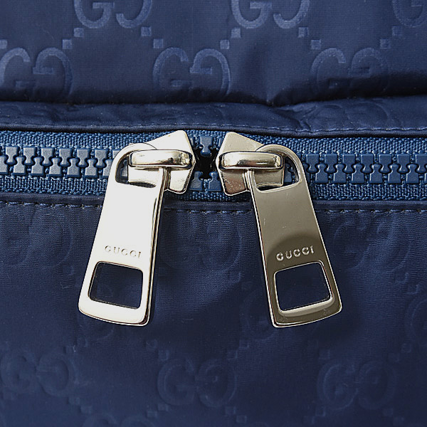 グッチ バッグ レディース メッセンジャー ショルダーバッグ GGナイロン ネイビー GUCCI 510335 中古