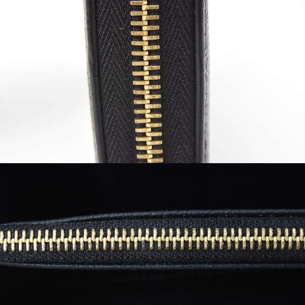 ルイヴィトン 財布 レディース ジッピーウォレット 長財布 バイカラーモノグラムアンプラント ブラック ベージュ M80481 Louis Vuitton 中古