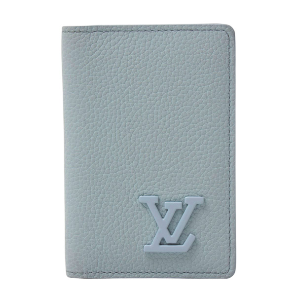 ルイヴィトン カードケース メンズ レディース オーガナイザードゥポッシュ LVアエログラム ブルーシェル Louis Vuitton M82805 中古