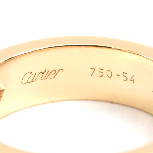 カルティエ 指輪 レディース ラブリング ハーフダイヤ 3Pダイヤ 54号 イエローゴールド Cartier 750YG 中古