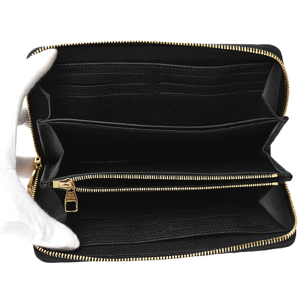 ルイヴィトン 財布 レディース メンズ モノグラムアンプラント ジッピーウォレット ノワール Louis Vuitton M28791 未使用展示品