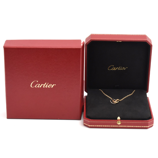 カルティエ ネックレス レディース ベビートリニティ ネックレス ゴールド Cartier 750YG×WG×PG 中古