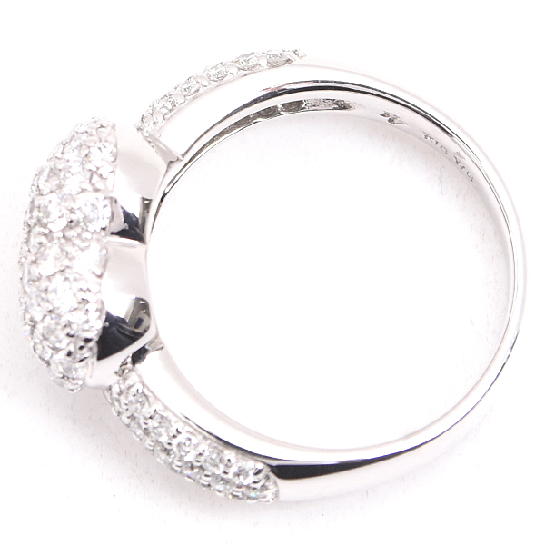 ポンテヴェキオ 指輪 レディース ハートモチーフ ダイヤモンド リング D1.45ct 13号 ホワイトゴールド Ponte Vecchio K18WG 中古