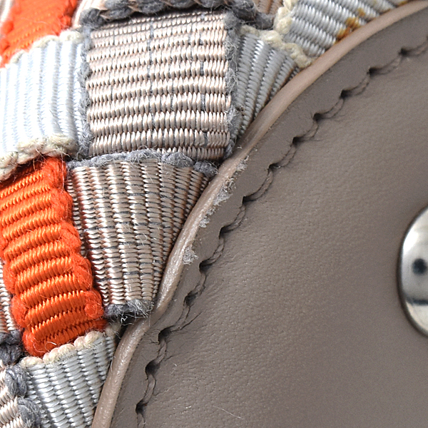 サルヴァトーレ フェラガモ バッグ レディース ヴァラリボン 編み込み ハンドバッグ トートバッグ ナイロン ベージュ系 Salvatore Ferragamo 中古