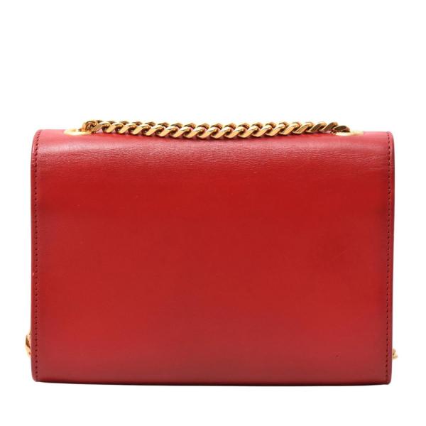 サンローラン バッグ レディース ケイト チェーンショルダーバッグ タッセル レザー レッド SAINT LAURENT 354120 中古