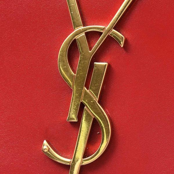 サンローラン バッグ レディース ケイト チェーンショルダーバッグ タッセル レザー レッド SAINT LAURENT 354120 中古