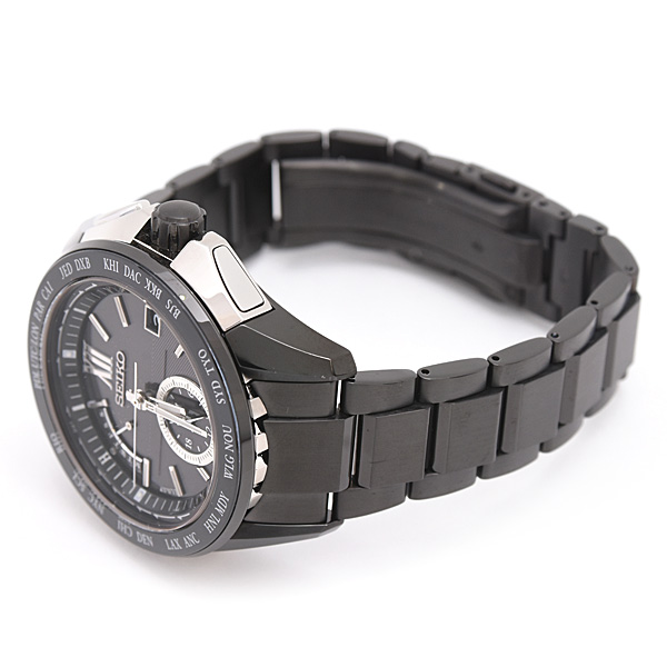 セイコー 時計 メンズ ブライツ エグゼクティブライン ソーラー電波 ブラック文字盤 ステンレス SEIKO SAGA113 8B54-0AK0 中古