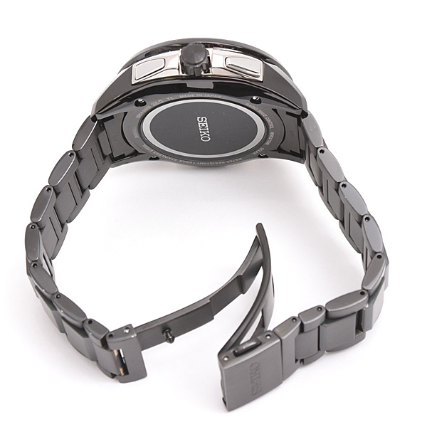 セイコー 時計 メンズ ブライツ エグゼクティブライン ソーラー電波 ブラック文字盤 ステンレス SEIKO SAGA113 8B54-0AK0 中古