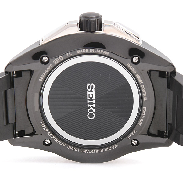 セイコー 時計 メンズ ブライツ エグゼクティブライン ソーラー電波 ブラック文字盤 ステンレス SEIKO SAGA113 8B54-0AK0 中古