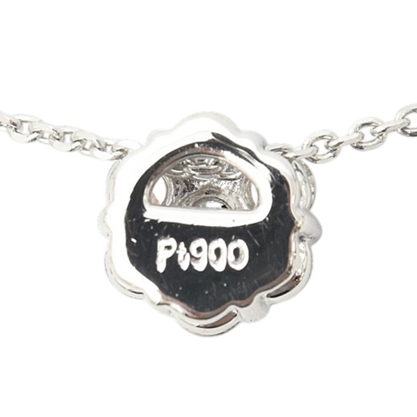 ロイヤルアッシャー ネックレス レディース ダイヤモンドネックレス フラワーモチーフ プラチナ D0.30ct PT900×850 ROYAL ASSCHER 中古