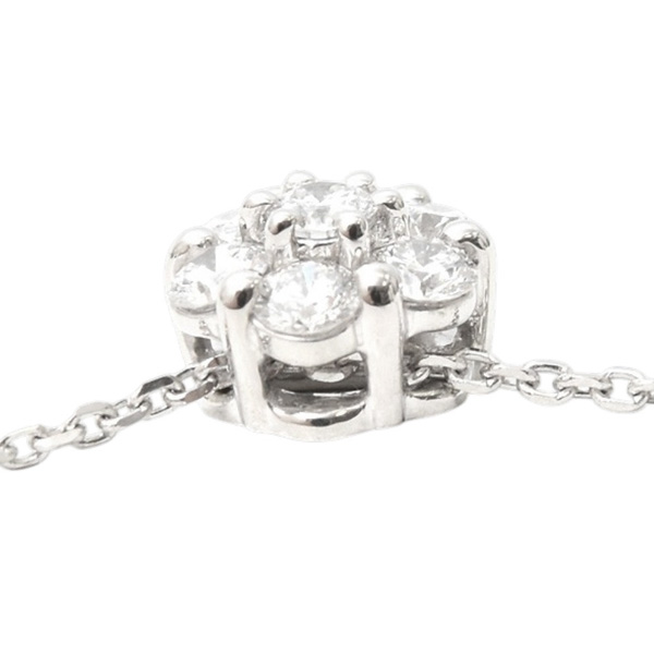 ロイヤルアッシャー ネックレス レディース ダイヤモンドネックレス フラワーモチーフ プラチナ D0.30ct PT900×850 ROYAL ASSCHER 中古