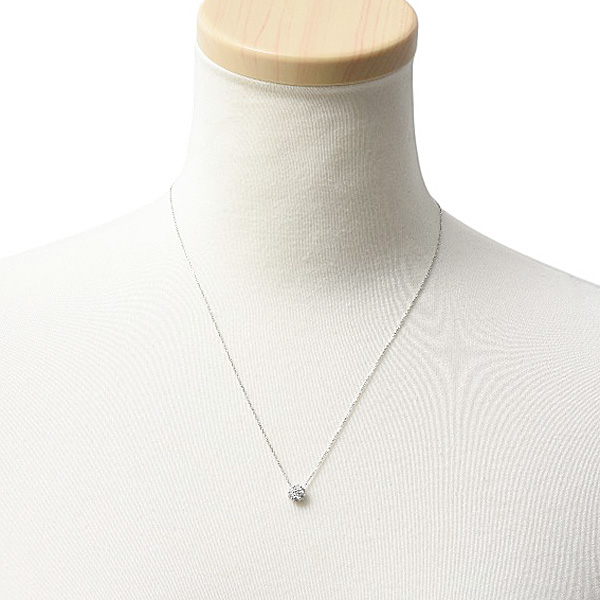 ロイヤルアッシャー ネックレス レディース ダイヤモンドネックレス フラワーモチーフ プラチナ D0.30ct PT900×850 ROYAL ASSCHER 中古