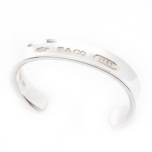 ティファニー ブレス メンズ オープン カフ バングル 1837 ワイド スターリングシルバー TIFFANY SV925 Ag925 中古