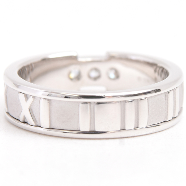 ティファニー 指輪 レディース アトラス 3Pダイヤモンド リング 11.5号 ホワイトゴールド TIFFANY 750WG 中古