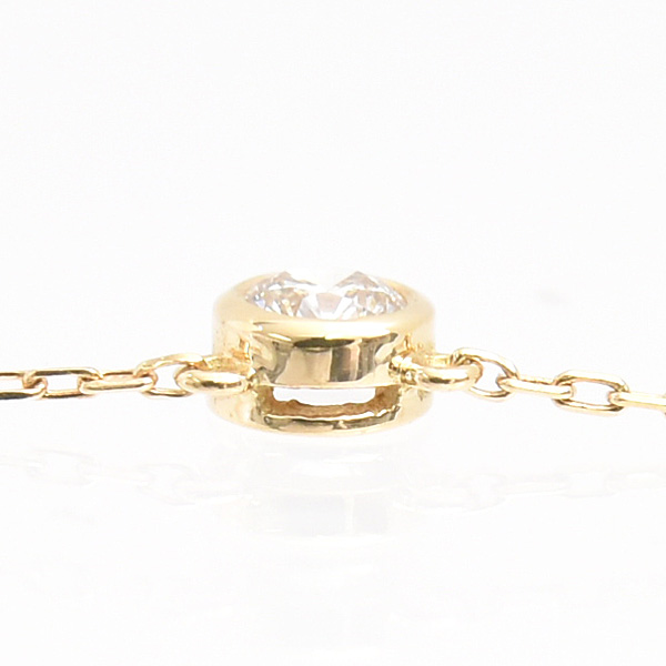 アーカー ネックレス レディース 1P ダイヤモンド イエローゴールド ワンポイントダイヤ AHKAH K18 中古