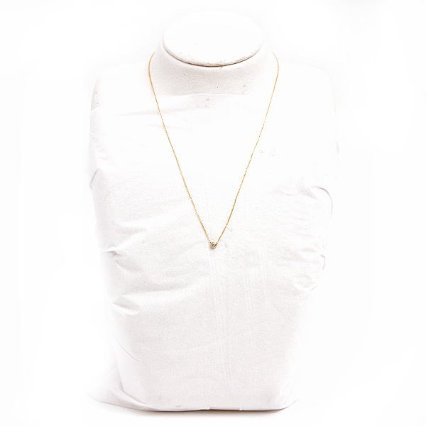 アーカー ネックレス レディース 1P ダイヤモンド イエローゴールド ワンポイントダイヤ AHKAH K18 中古