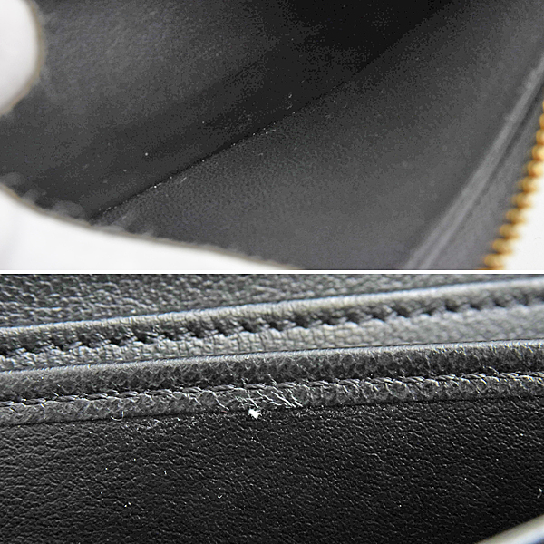 ルイヴィトン 財布 レディース クッサン ジッピーウォレット 長財布 ブラック ラムレザー モノグラム Louis Vuitton M81510 中古