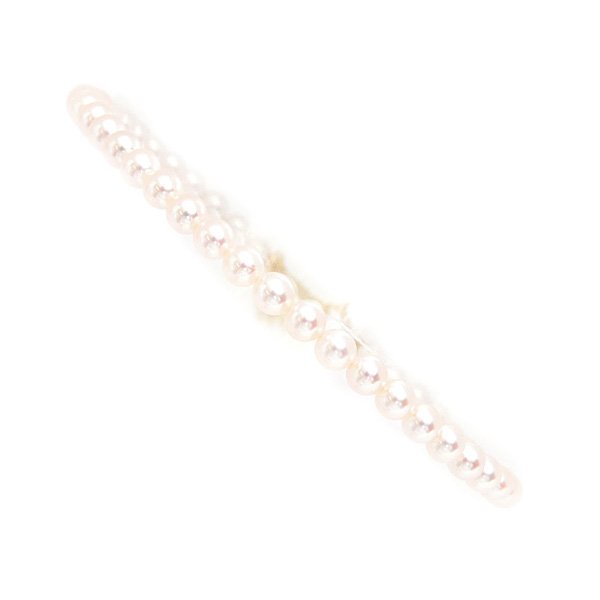 ミキモト ブレスレット レディース ベビーパール ブレスレット 3.3mm～3.9mm イエローゴールド K18 MIKIMOTO 中古