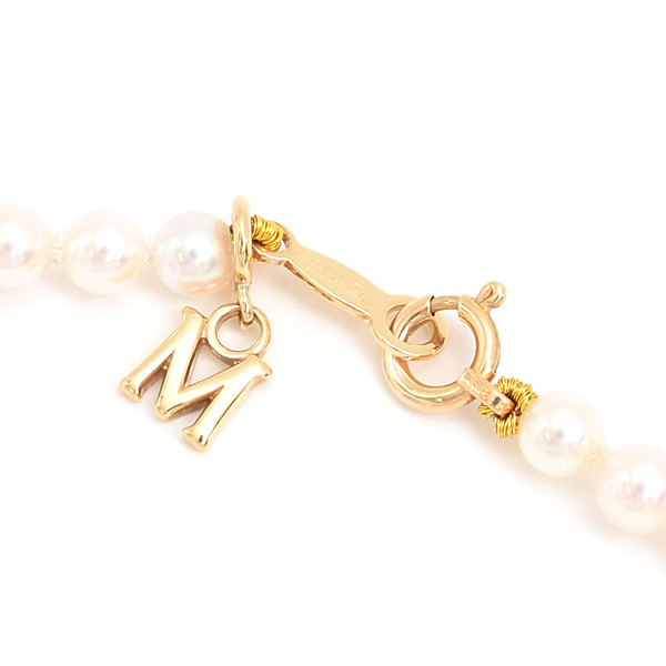 ミキモト ブレスレット レディース ベビーパール ブレスレット 3.3mm～3.9mm イエローゴールド K18 MIKIMOTO 中古