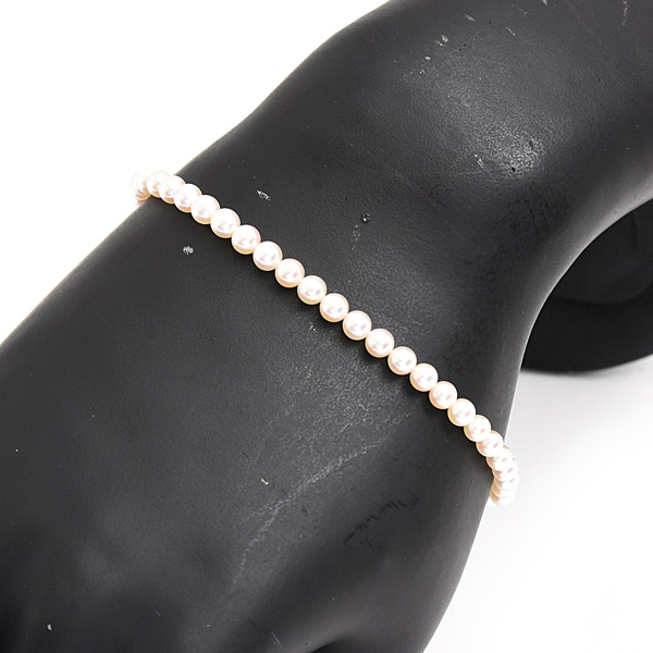 ミキモト ブレスレット レディース ベビーパール ブレスレット 3.3mm～3.9mm イエローゴールド K18 MIKIMOTO 中古