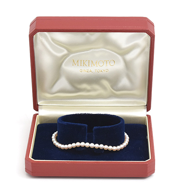 ミキモト ブレスレット レディース ベビーパール ブレスレット 3.3mm～3.9mm イエローゴールド K18 MIKIMOTO 中古