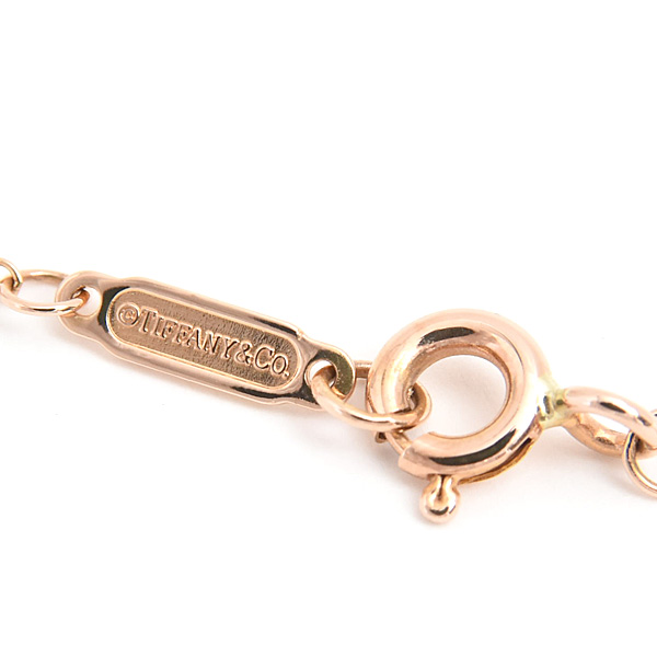 ティファニー ネックレス レディース ミニ クロス ダイヤ ペンダント ネックレス ピンクゴールド 750PG TIFFANY 中古