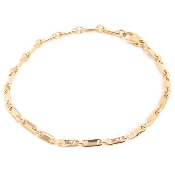 カルティエ ブレス レディース フィガロ ブレスレット 8.3g イエローゴールド Cartier 750YG 中古