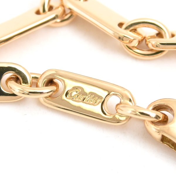 カルティエ ブレス レディース フィガロ ブレスレット 8.3g イエローゴールド Cartier 750YG 中古