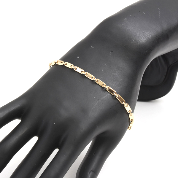 カルティエ ブレス レディース フィガロ ブレスレット 8.3g イエローゴールド Cartier 750YG 中古