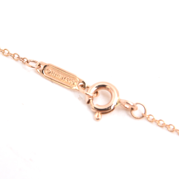 ティファニー ネックレス レディース クラウンキー ダイヤ ネックレス ピンクゴールド TIFFANY 750PG 中古