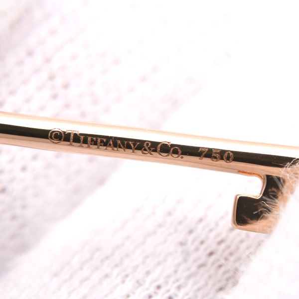 ティファニー ネックレス レディース クラウンキー ダイヤ ネックレス ピンクゴールド TIFFANY 750PG 中古