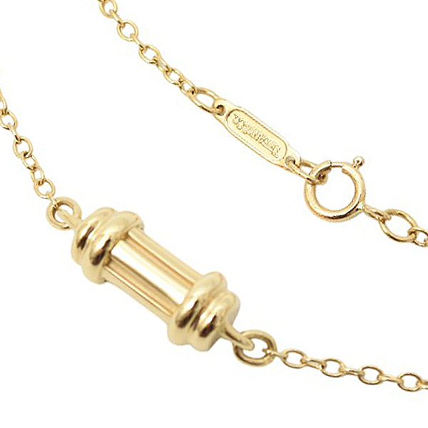 ティファニー ネックレス レディース シリンダーボトルネックレス イエローゴールド 750YG TIFFANY 中古