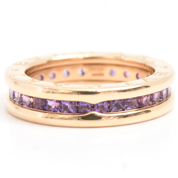ブルガリ 指輪 レディース ビー ゼロワン B-ZERO1 アメジスト リング 52号 イエローゴールド BVLGARI 750YG 中古