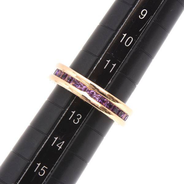 ブルガリ 指輪 レディース ビー ゼロワン B-ZERO1 アメジスト リング 52号 イエローゴールド BVLGARI 750YG 中古