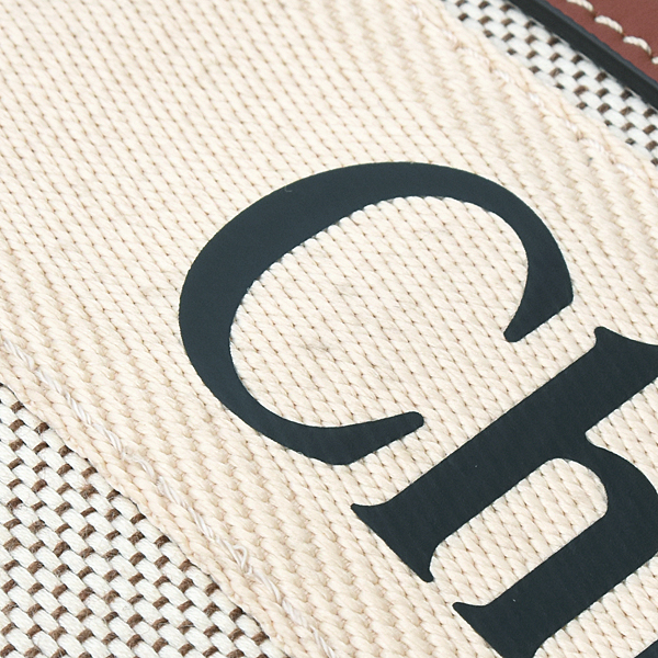 クロエ バッグ レディース ウッディ ラージ トートバッグ キャンバス レザー ブラウン系 CHC22AS382I2690U Chloe 中古