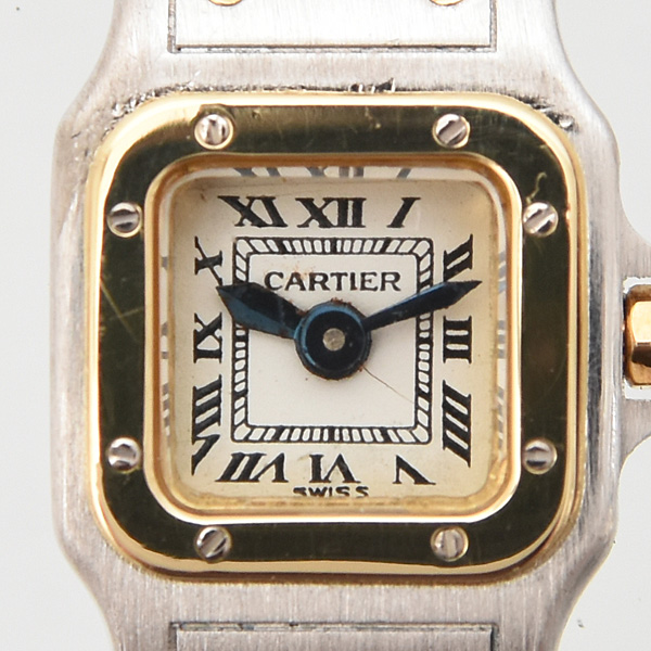 カルティエ ペンダント レディース メンズ サントスガルベ ペンダントトップ チャーム 750WG×750YG Cartier 中古