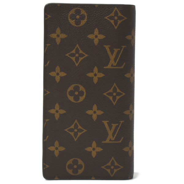 ルイヴィトン 財布 メンズ ジッピーウォレット ポルトフォイユブラザ 二つ折り長財布 モノグラム Louis Vuitton M66540 中古